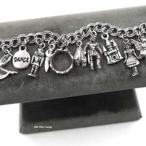 Nutcracker Charm Bracelet Mouse King Prince Christmas Story Ballet Dance Jewelry